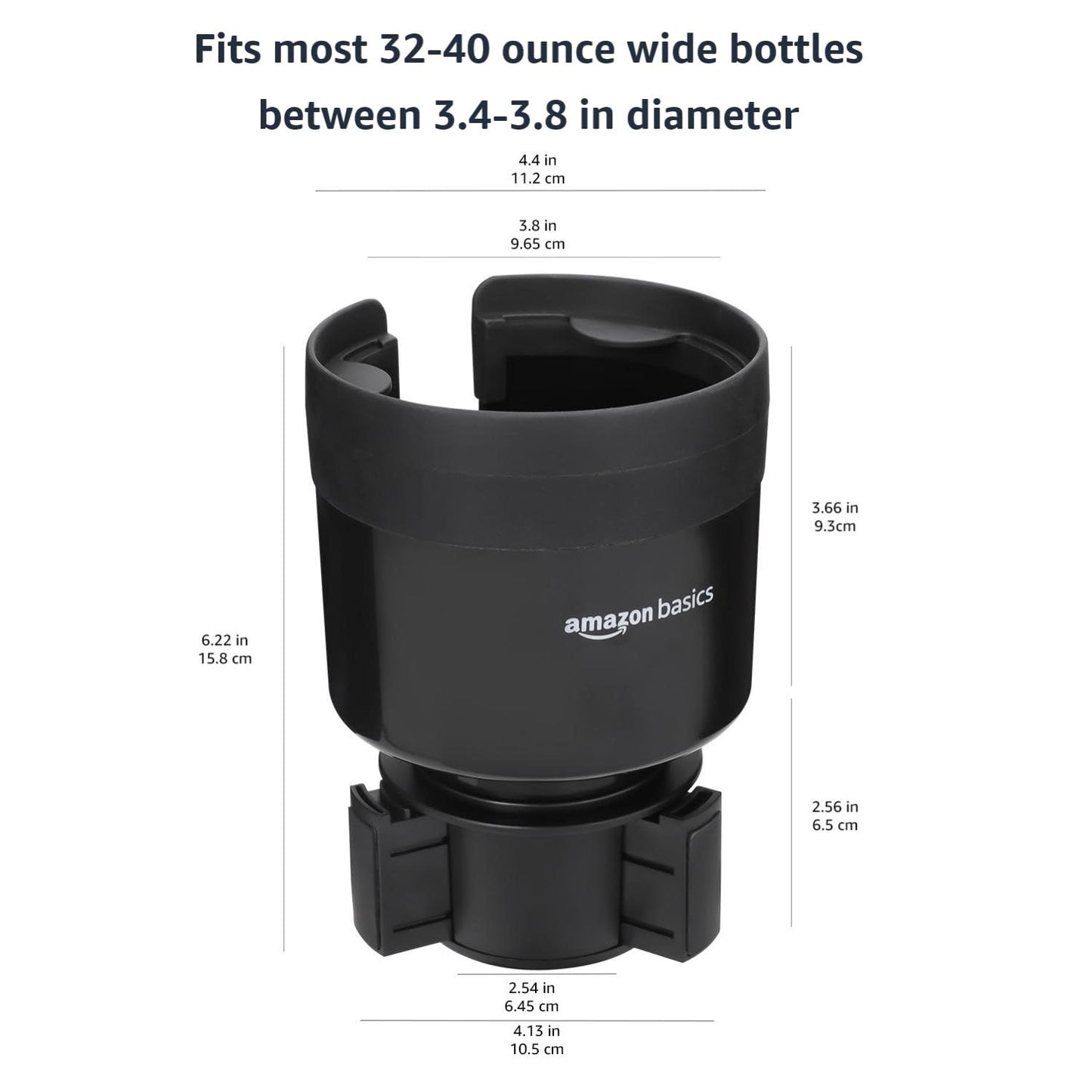 Amazon Basics Cup Holder Adapter for Yeti & Hydro Flask – Black
