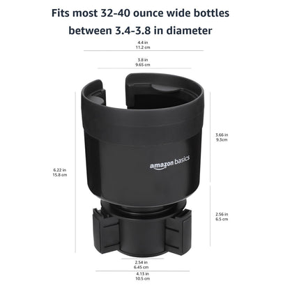 Amazon Basics Cup Holder Adapter for Yeti & Hydro Flask – Black