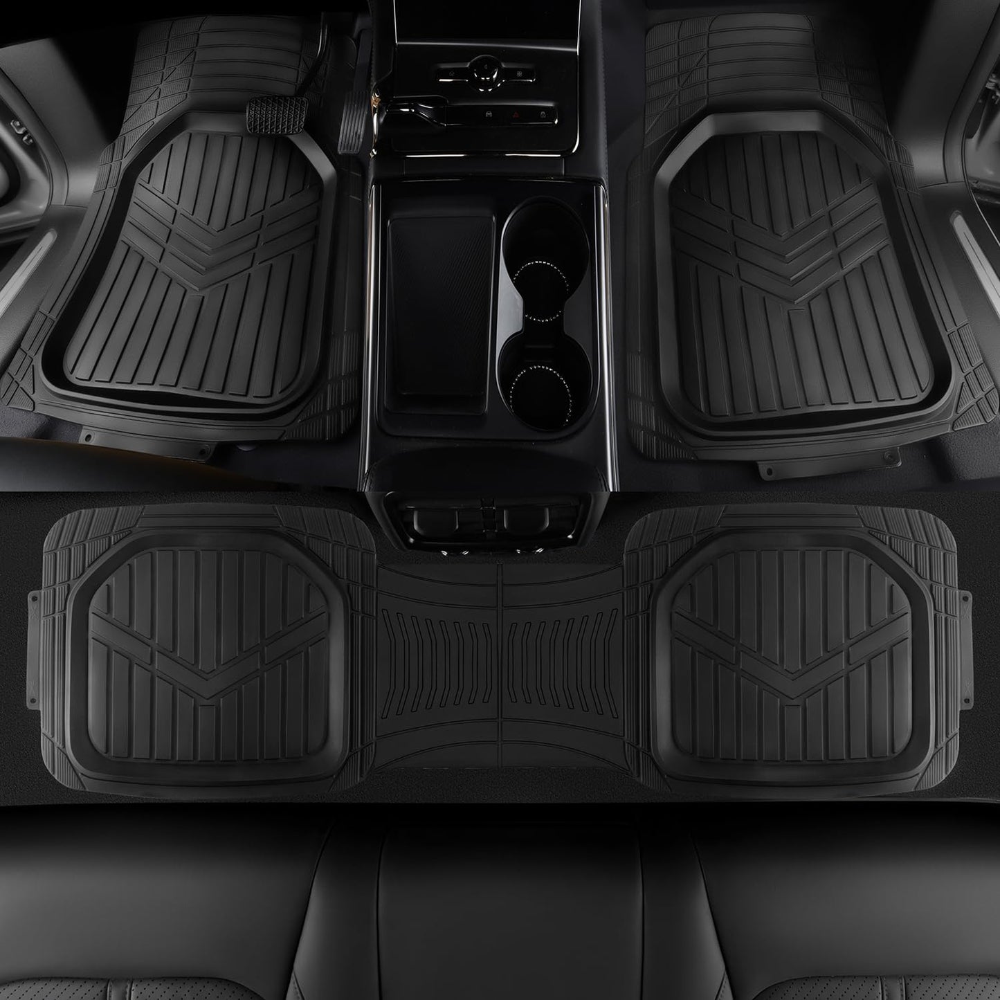 Amazon Basics Universal Fit Car Floor Mats – Black