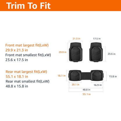 Amazon Basics Universal Fit Car Floor Mats – Black
