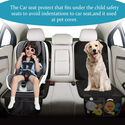 MORROLS Thick Padded Car Seat Protector with Mesh Pockets