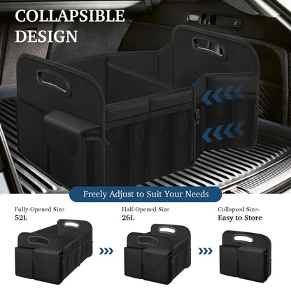Femuar Waterproof Car Trunk Storage Organizer – Black