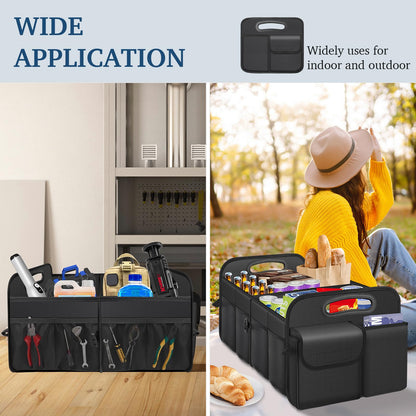 Femuar Waterproof Car Trunk Storage Organizer – Black