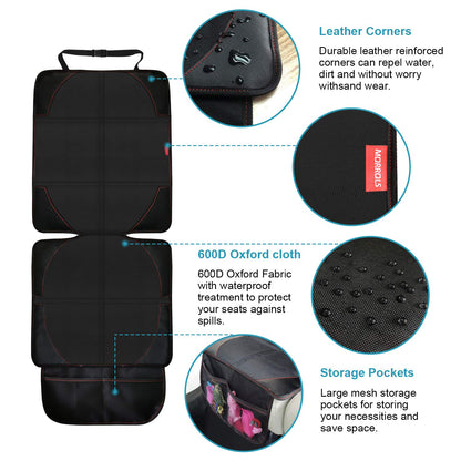 MORROLS Thick Padded Car Seat Protector with Mesh Pockets