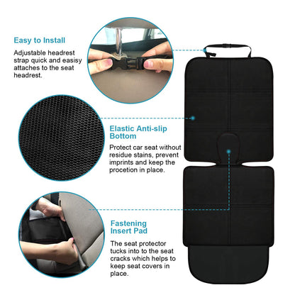 MORROLS Thick Padded Car Seat Protector with Mesh Pockets